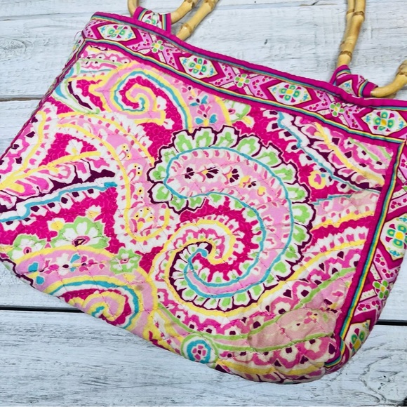 🌻5FOR25🌻2007 VERA BRADLEY CAPRI MELON SMALL BAMBOO CLUTCH PURSE - Picture 2 of 15